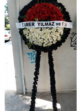 KIRMIZI BEYAZ CENAZE ÇELENK