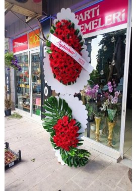 ÇİFT KATLI KIRMIZI ÇELENK MODELİ